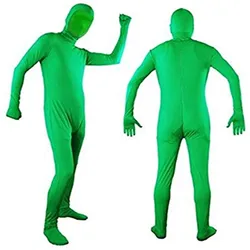 Stretchy Body Green Screen Suit Invisible Effect Tight Suit Bodysuit Unisex Costume for Photo Video Special Effect Festival