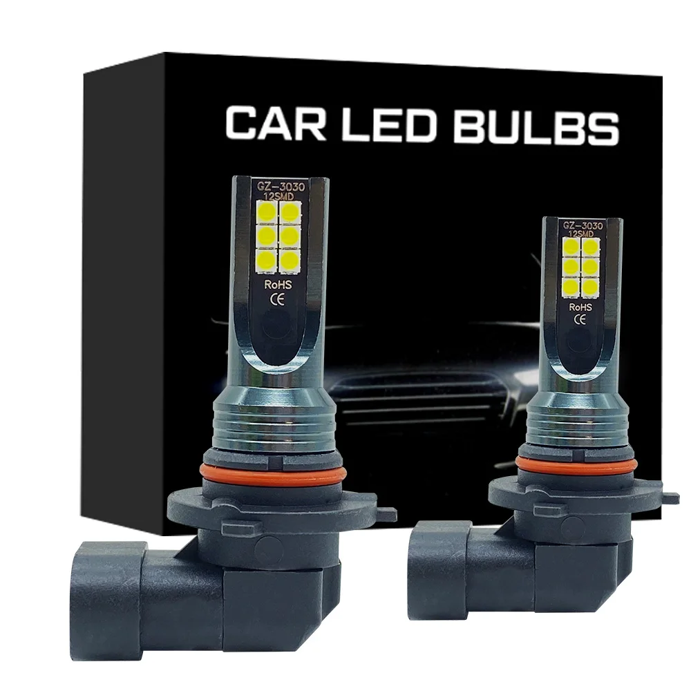 Luces Led antiniebla para coche, lámpara superbrillante de conducción diurna, 12V, 9005 K, blanco, amarillo y azul, 2 piezas, H8, H11, H16, JP,