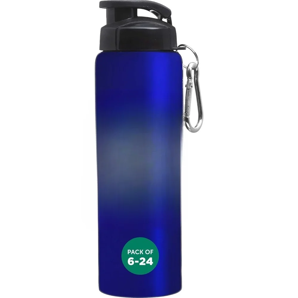 

Personalized Stainless Steel Sports Water Bottles 27oz Bulk Pack Non Insulated Gym Hiking Cycling Bottle Blue