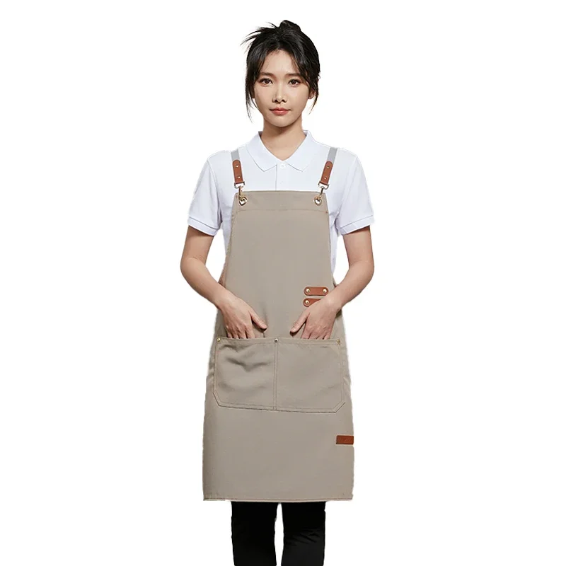 Unisex Kitchen Apron, Chef Waiter, Gourmet Cooking Kitchen, Bakery, Hairdresser, Florist, Waterproof and Oil-repellent Apron