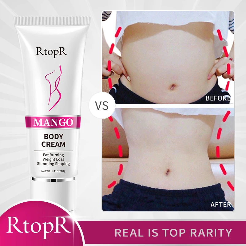 RtopR Mango Slimming Cream Effective For Burning Body Fat Losing WeightAnti Cellulite Weight Promotes Create Beautiful Curve 40g