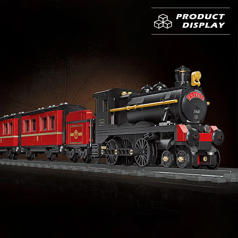 قوالب بناء لنموذج قطار البخار من GWR ، ديكورات سطح المكتب والسكك الحديدية التقنية ، مجموعة تجميع عالية التقنية ، ألعاب أطفال ، هدية ،
