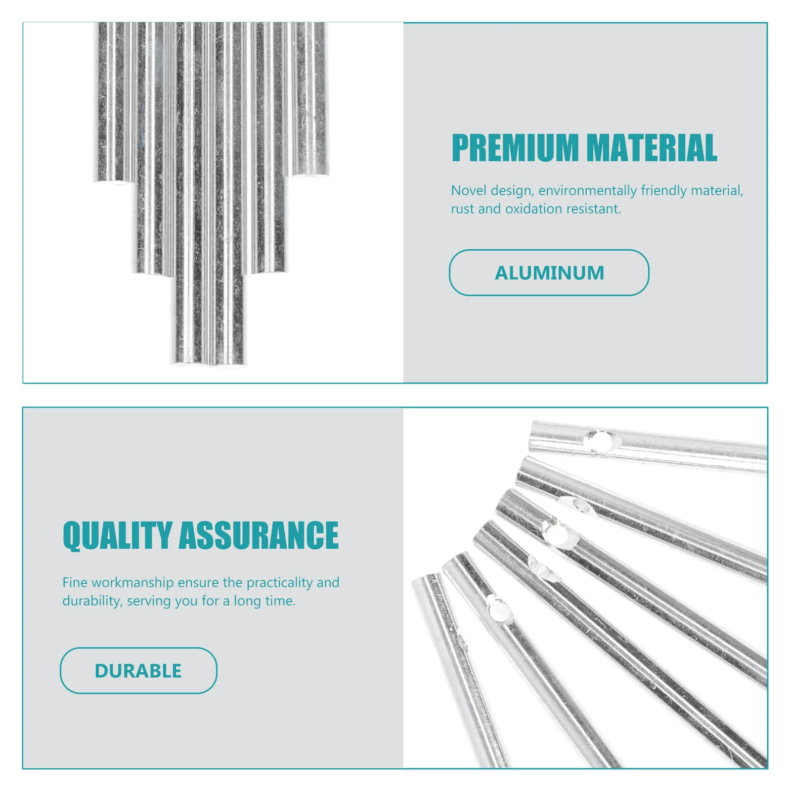 

15Pcs Wind Chime Making Tubes Aluminum Rustproof DIY Garden Ornament Supplies for Outdoor Decoration Use Wind Chime Tubes