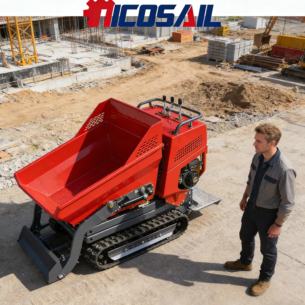 

500kg Dumper Truck 700mm Chassis Width Hydraulic Self-Dumping CE EPA for Farm Garden Material Transport