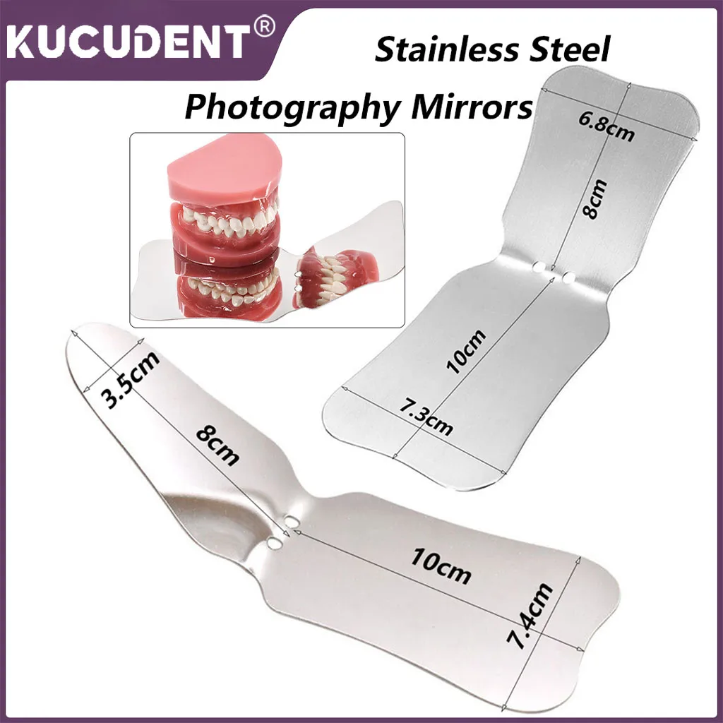 Stainless Steel Dental Mirror Photography Reflector Mirrors Autoclavable Oral Orthodontic Tools Intra-Oral Care Single Sided