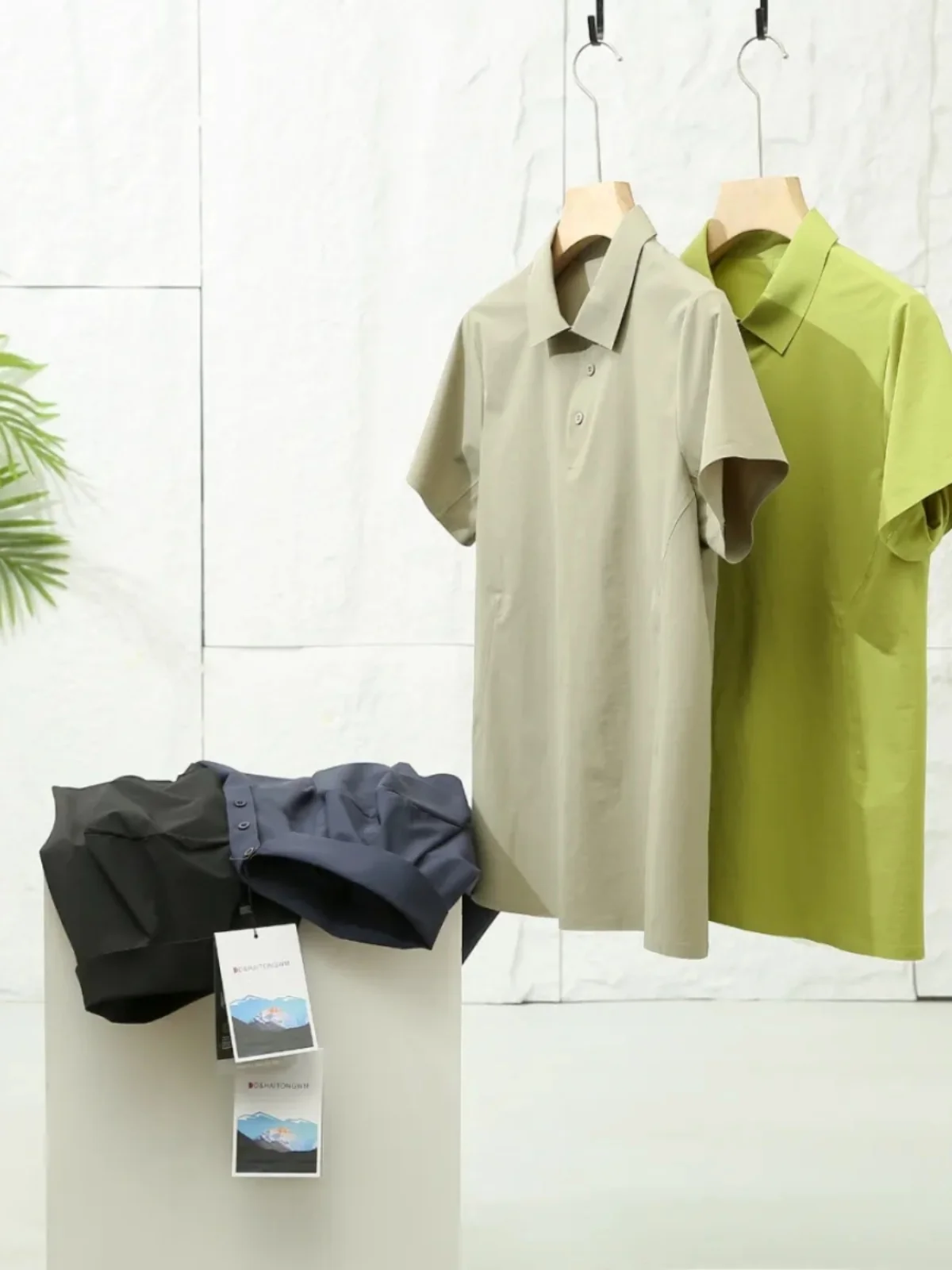 

Men's Summer High-End Busin Casual irt Full Glue 3D Tailoring Sl Fit Faion Urban Sle Qui Dry Breathable