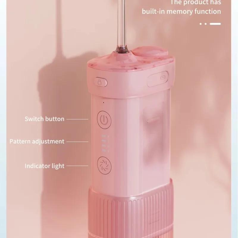 Dental Water Jet Flosser Oral Irrigator Portable USB 4 Nozzle Cleaning Whitening Stain Remover Electric Tooth Scaler Cleaner
