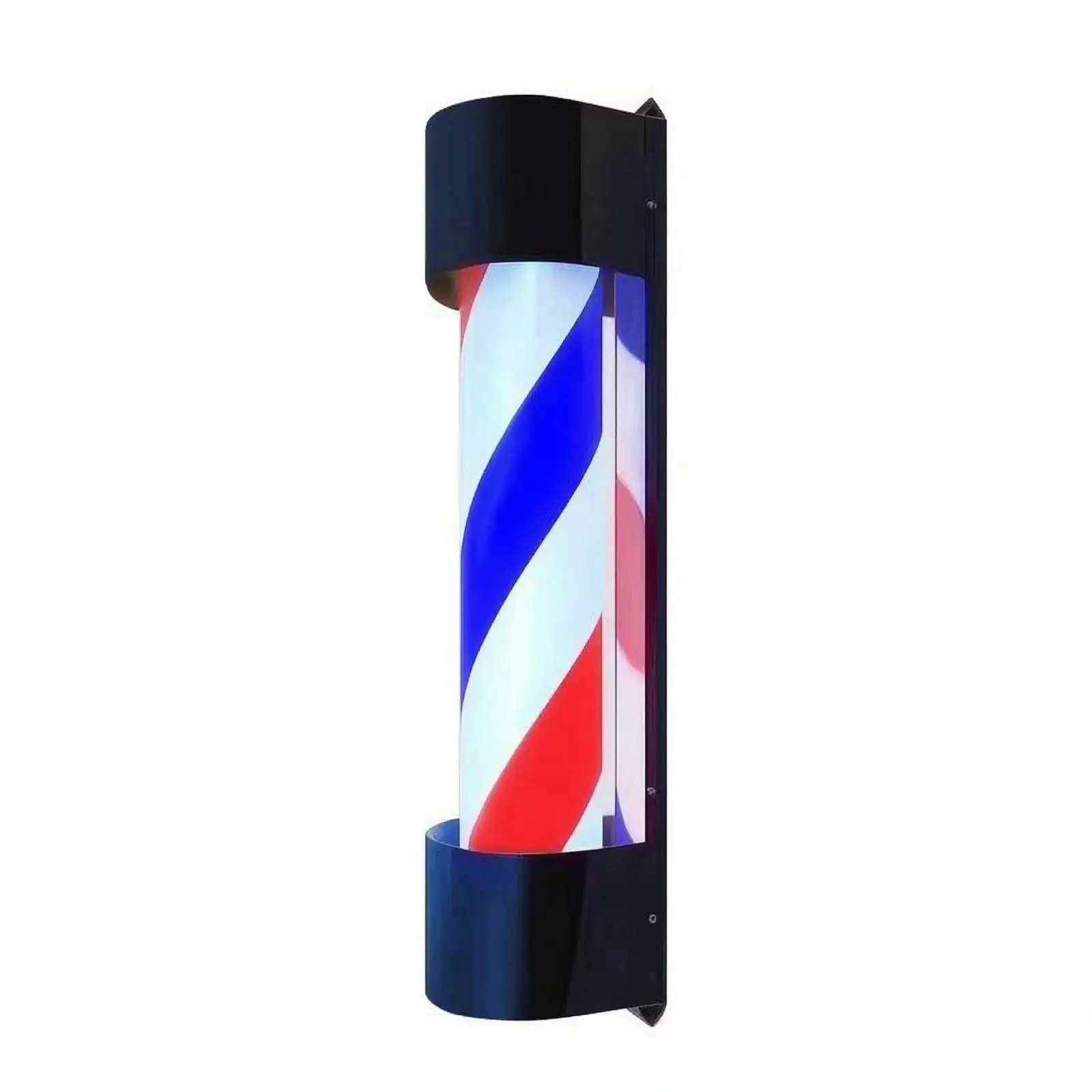 LED Rotating Barber Pole Light Wall Sign for Beauty Salon Station Barbershop Decoration Display