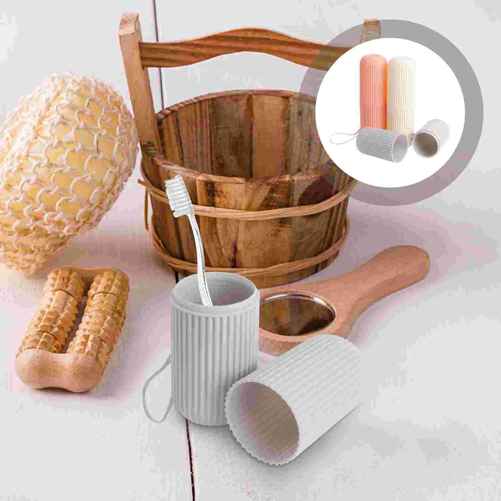 3 Pcs Tooth Brush Holder Toothbrush Travel Container Storage Box Capsule Case Cover