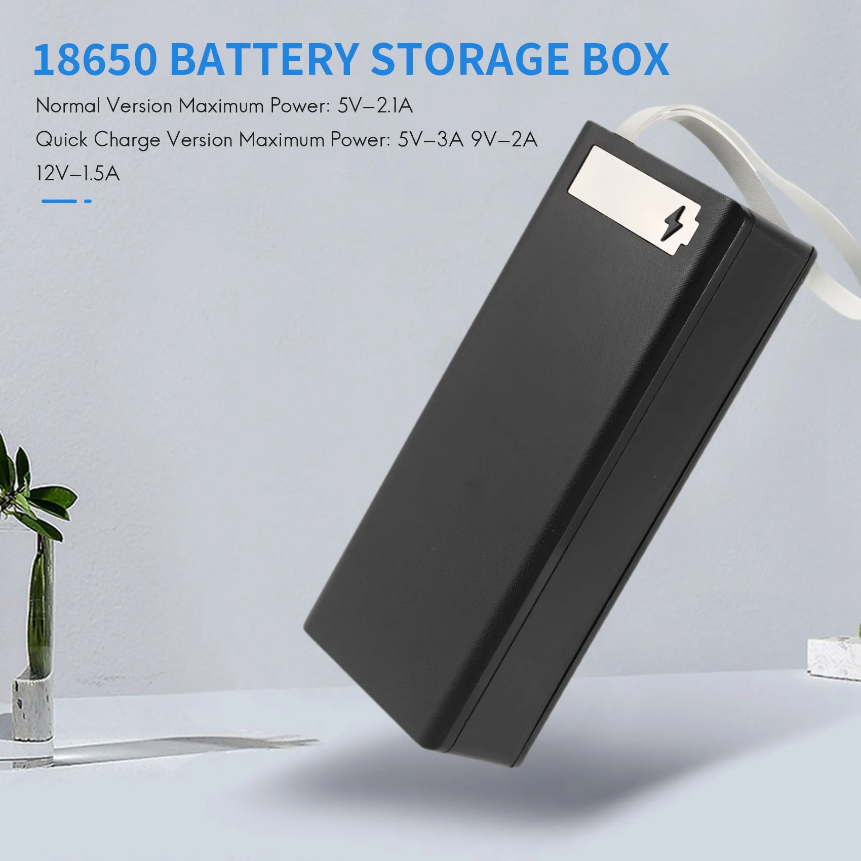 16X18650 Ящик для хранения аккумуляторов PD QC3.0 Быстрая зарядка DIY Power Bank Box Чехол 18650 Коробка-держатель аккумулятора