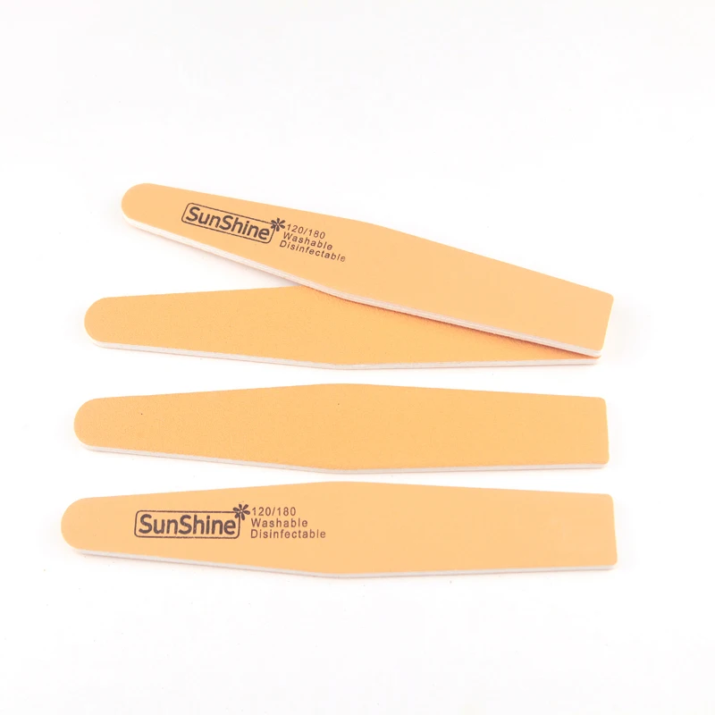 SunShine 10pcs Professional Wooden Nail File Emery Board Strong Thick 120/180 Grit for UV Gel Polish Manicure Sanding Care Tools