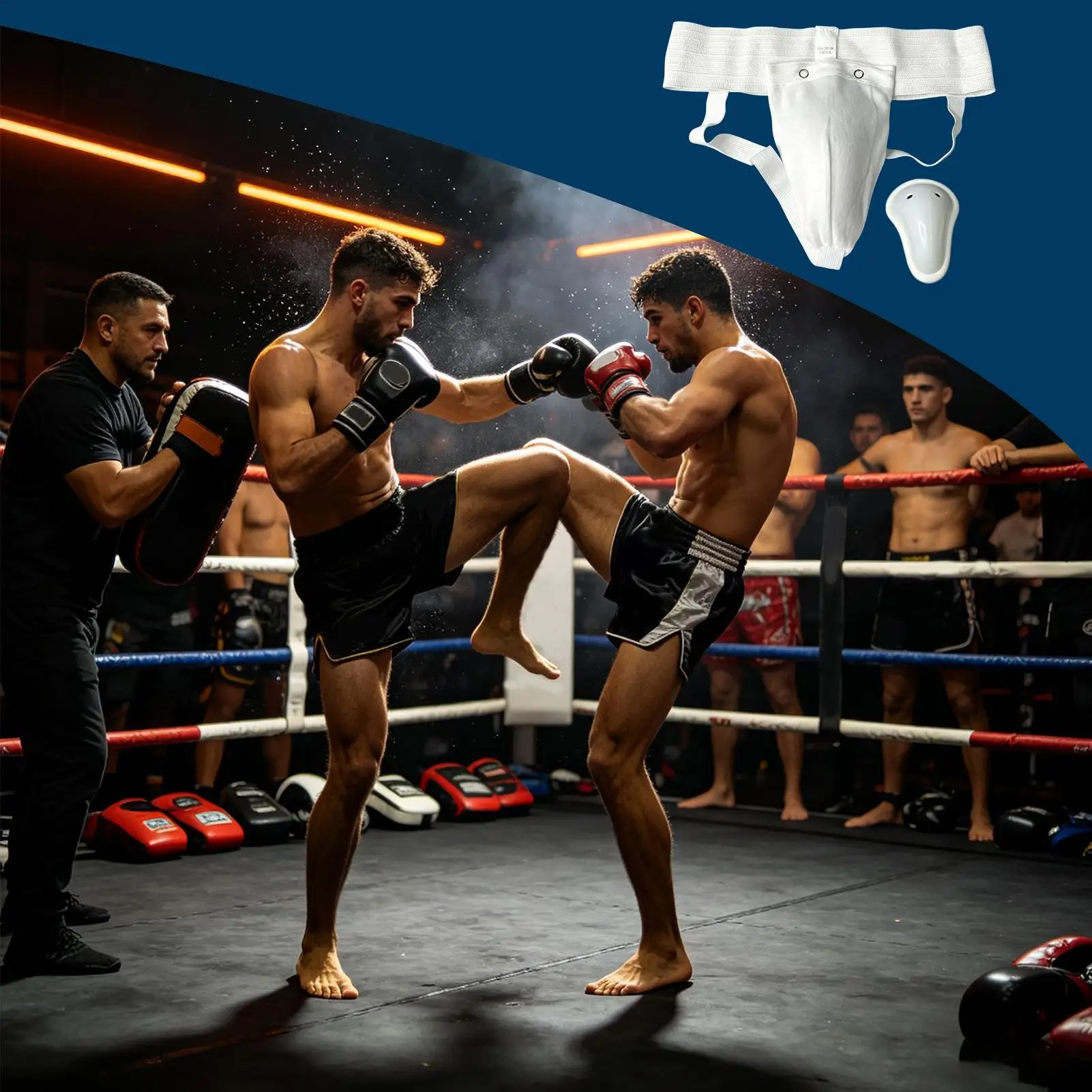 Boxing Groin Protector Elastic Breathable Support With Removable Pad Boxing Groin Guard For Football Sports Training Safety