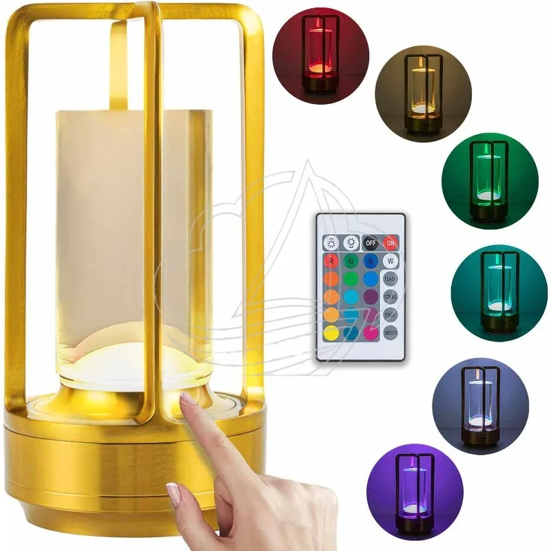 Vintage LED Night Light USB Rechargeable Table Lamp Ambient Light for Bar Camping