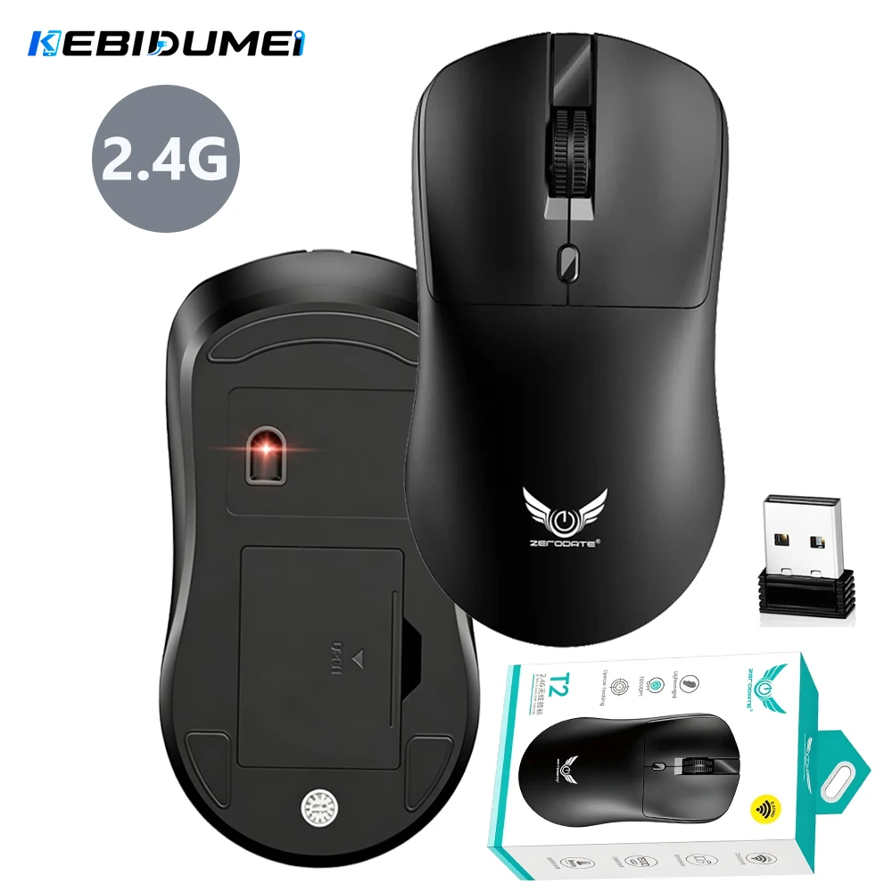 KEBIDUMEI 2.4G Wireless Mouse 1600DPI Gaming Mouse Ergonomic Optical Office Mice lightweight Computer Accessories For Laptop
