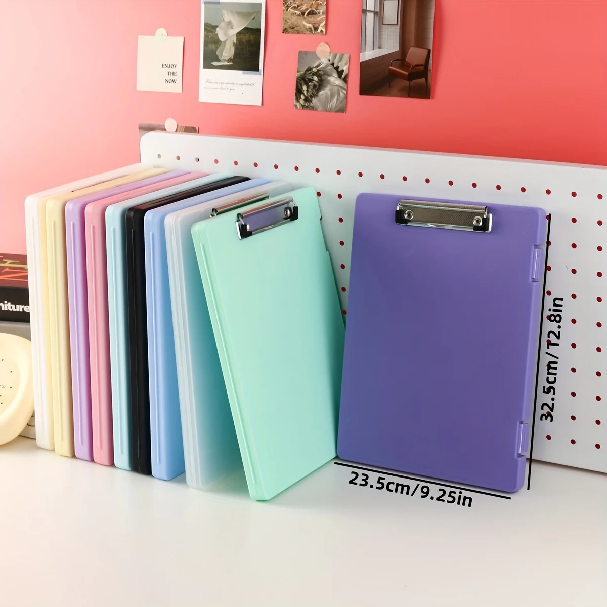 Document Storage Box, Household Certificate Cosmetics Bag, Family A4 File, Transparent File Box, Information Box, Free Heart Sticker