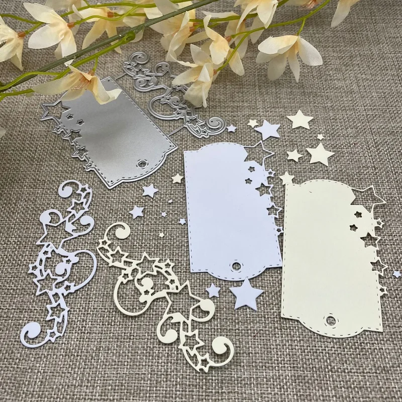 Star label frame Metal Cutting Dies Stencils For DIY Scrapbooking Decorative Embossing Handcraft Die Cutting Template Mold