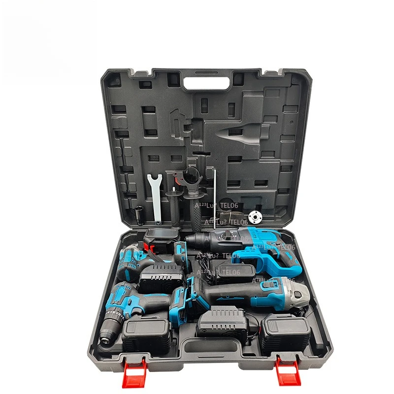 Cordless Brushless Power Tool Set Drill Angle Grinder Kit Electric Combo mastil bandera