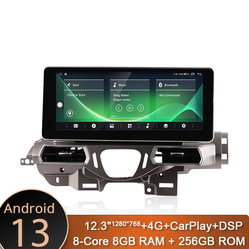 8G+128G Android 13 Car Multimedia Player For Ferrari 458 2011 - 2016 GPS Navigation Video Tesla Style Car Radio Stereo 8G+128G