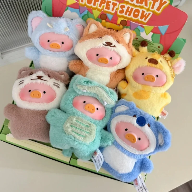 

New Genuine Lulu The Piggy Animal Party Puppet Show Series Mystery Box Vinyl Face Puppet Figures Dolls Trendy Toys Gift For Kids