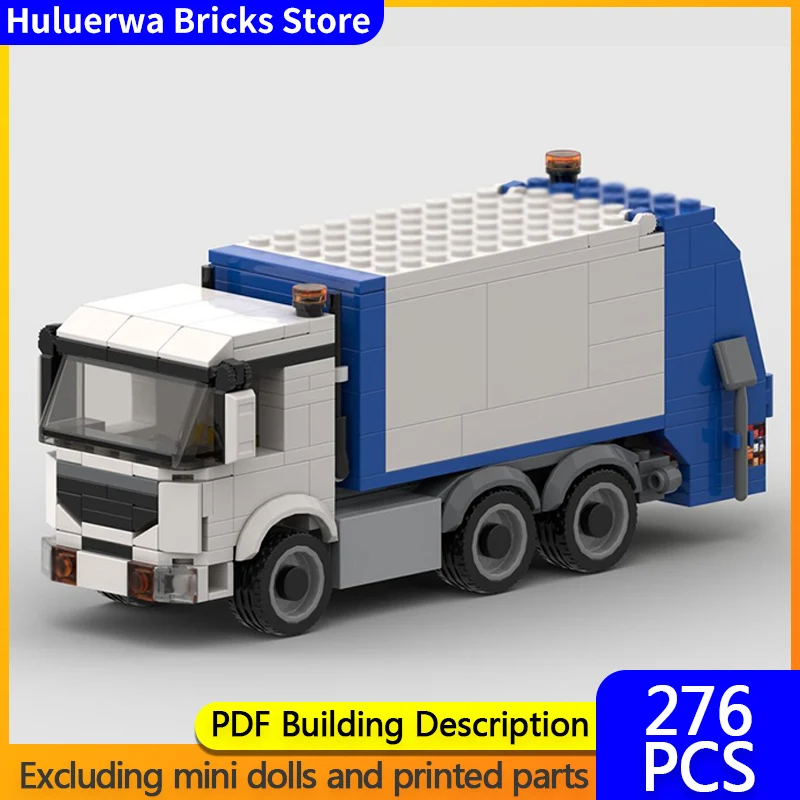 

Модель городской автомобиль MOC, строительные кирпичи TGX, мусоровоз, модульная технология, детские праздничные подарки, сборка игрушек, костюм