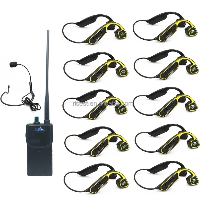 

Swim Training System Communicator Synchronized Swimming 1 FM Transmitter H900C 10 H912C Underwater Bone Conduction Headset