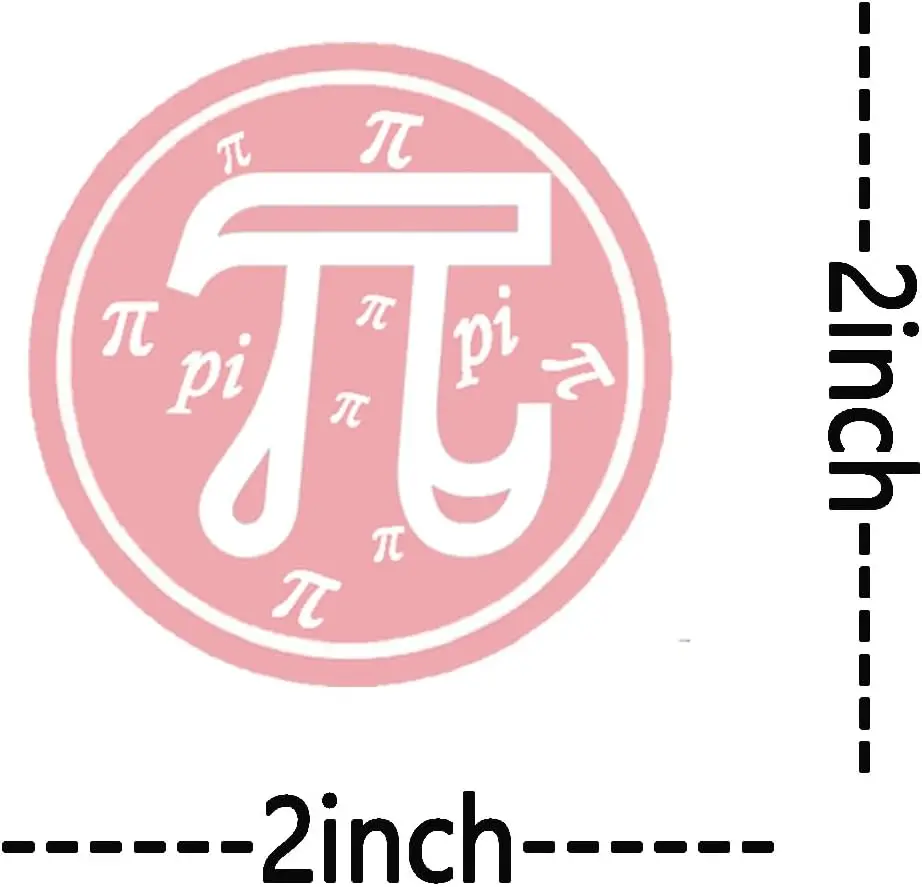 500 Pcs Pi Day Stickers 2 Inch March 14th π Day Sticker Math Theme π Self-Adhesive Sticker
