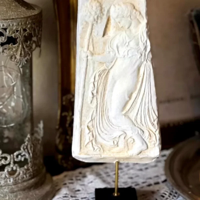 Greek Relief Classical Mythological Figures Handmade Tabletop Niche Entrance Ornaments