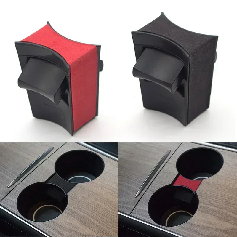 

Car Center Console Insert Clip Limiter Beverage Drink Bottle Cup Holder Divider Separator for Tesla Model 3 Y 2021/2022