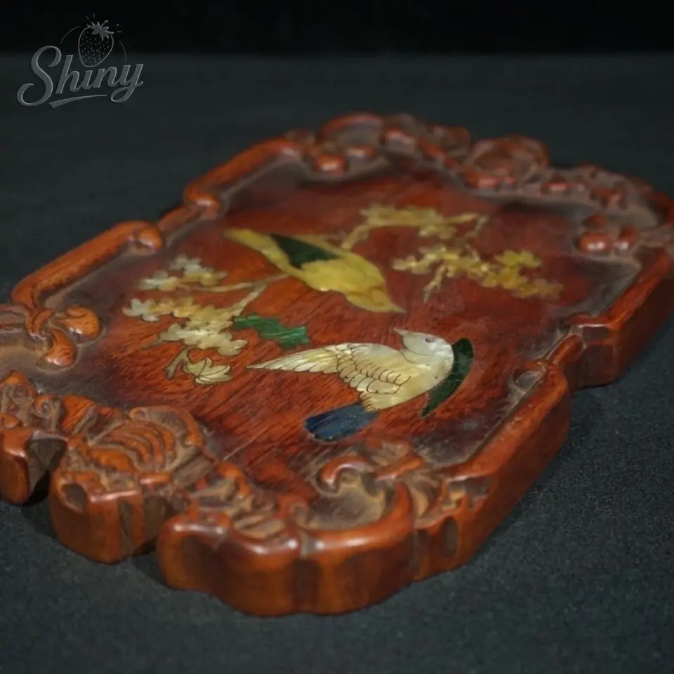 العتيقة خشب متين منحوتة صينية تخزين المنزل صينية شاي مستطيلة أدوات المطبخ المنزلية طقم شاي الكونغ فو