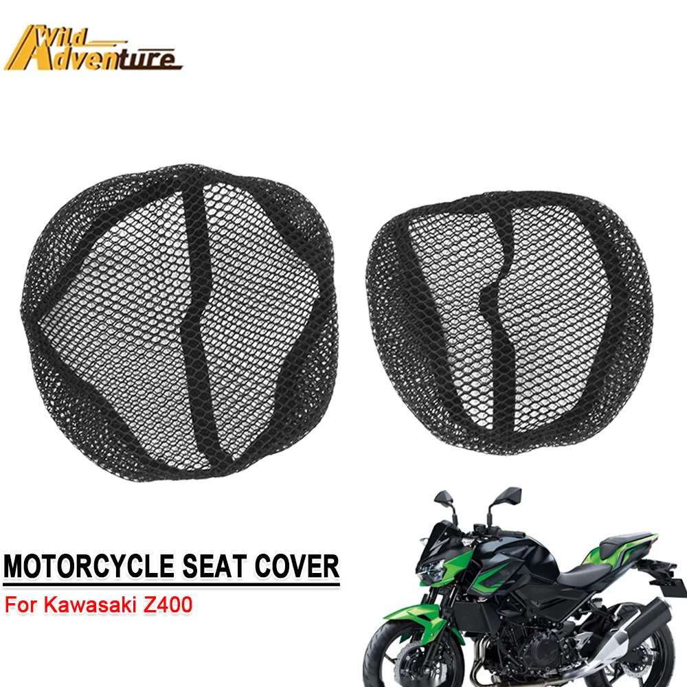 

For Kawasaki Z400 Z 400 3D Mesh Motorcycle Seat Cover Breathable Scooter Seat Pad With Anti-Slip Mesh Summer Design Protection