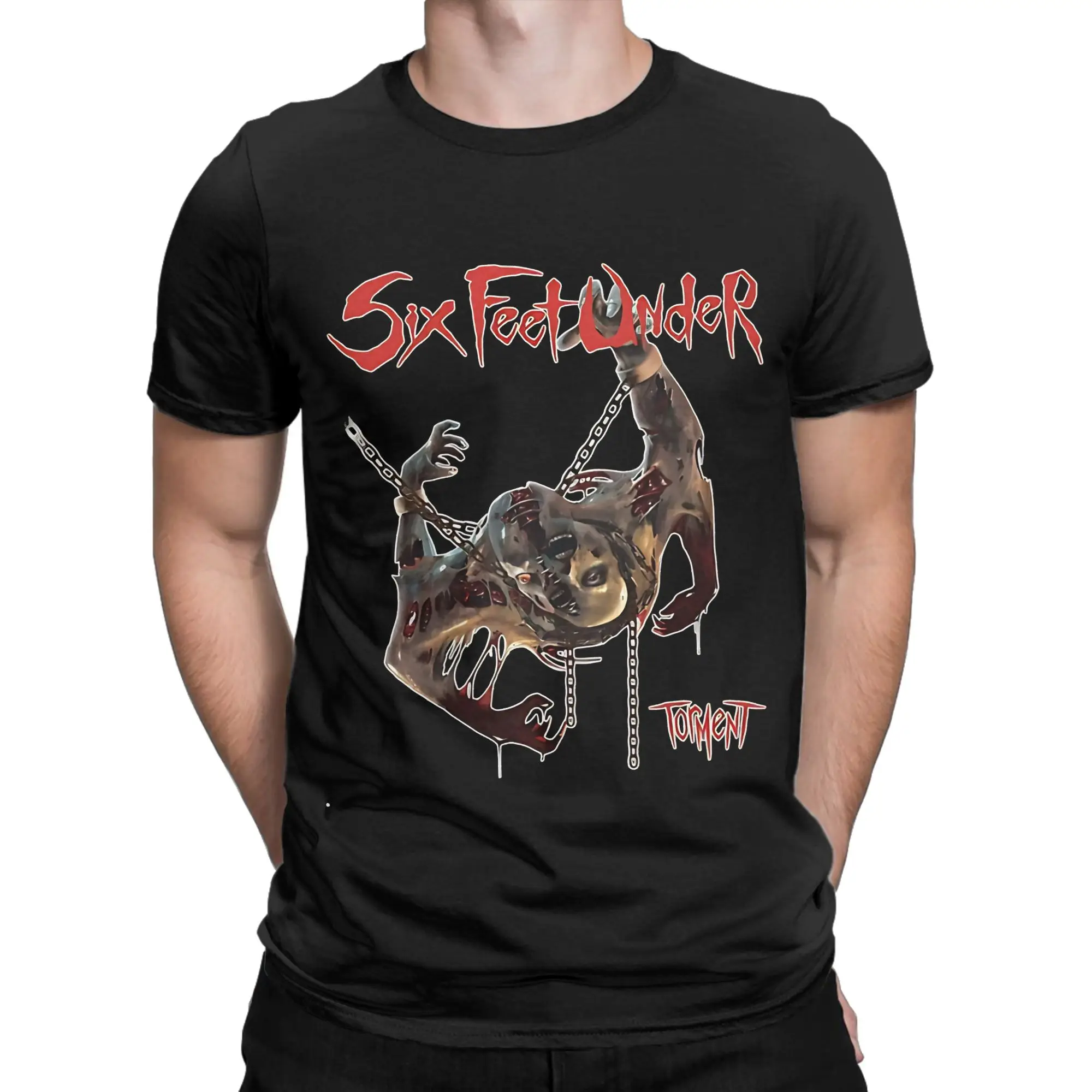 six feet under band music Genre Funny 100% Cotton T-Shirt six feet under Tops Tees For Men