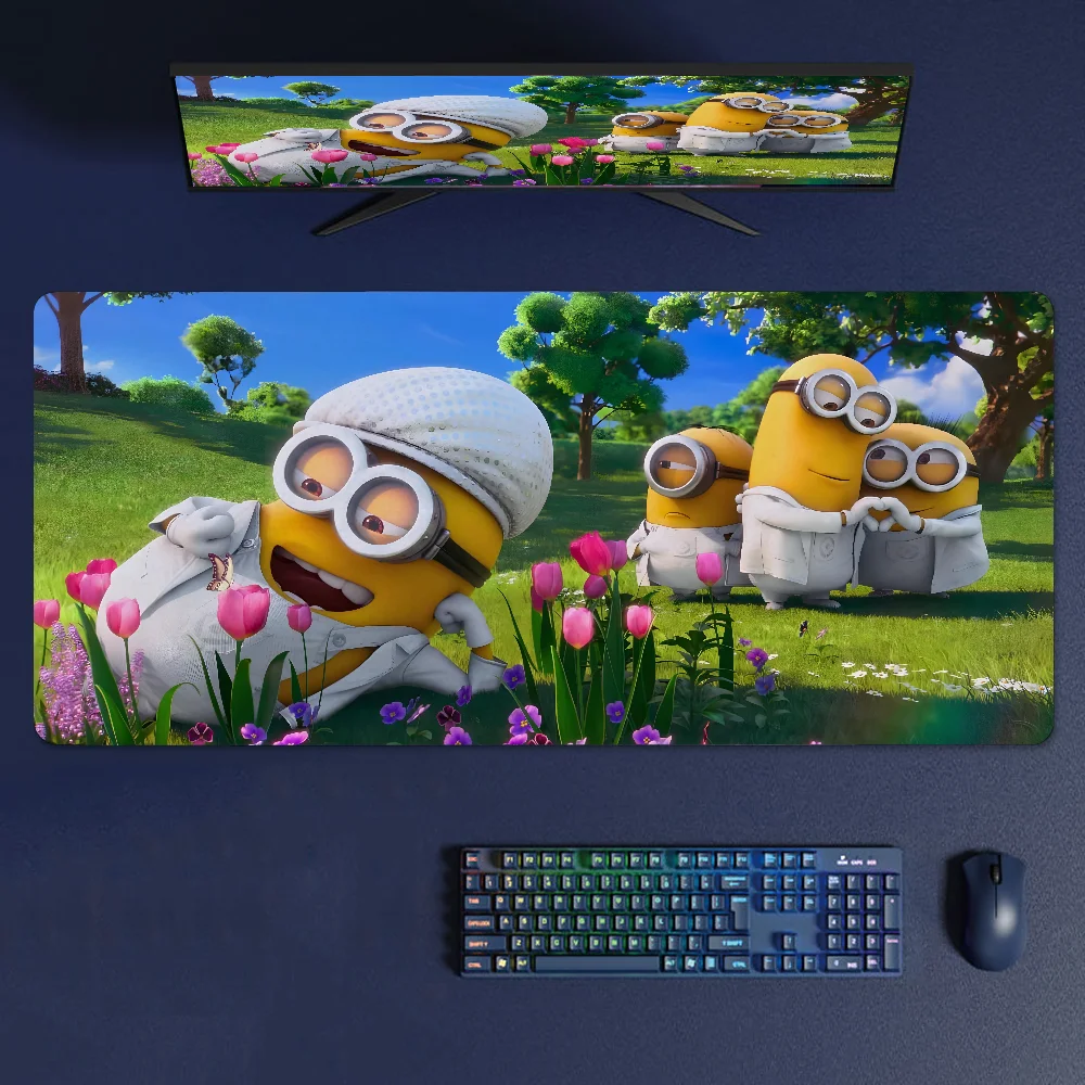 Alfombrilla de ratón de dibujos animados m-minions, accesorios para juegos, alfombrilla de teclado XXL, tapete acolchado de puntada