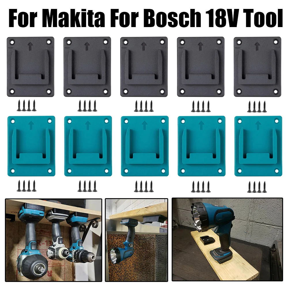 Pacotes de Suporte de Ferramenta Dock Mount para Makita para Bosch 18v Dispositivos de Fixação Case de Suporte de Armazenamento da Máquina Broca Ferramenta Titular Slots 5