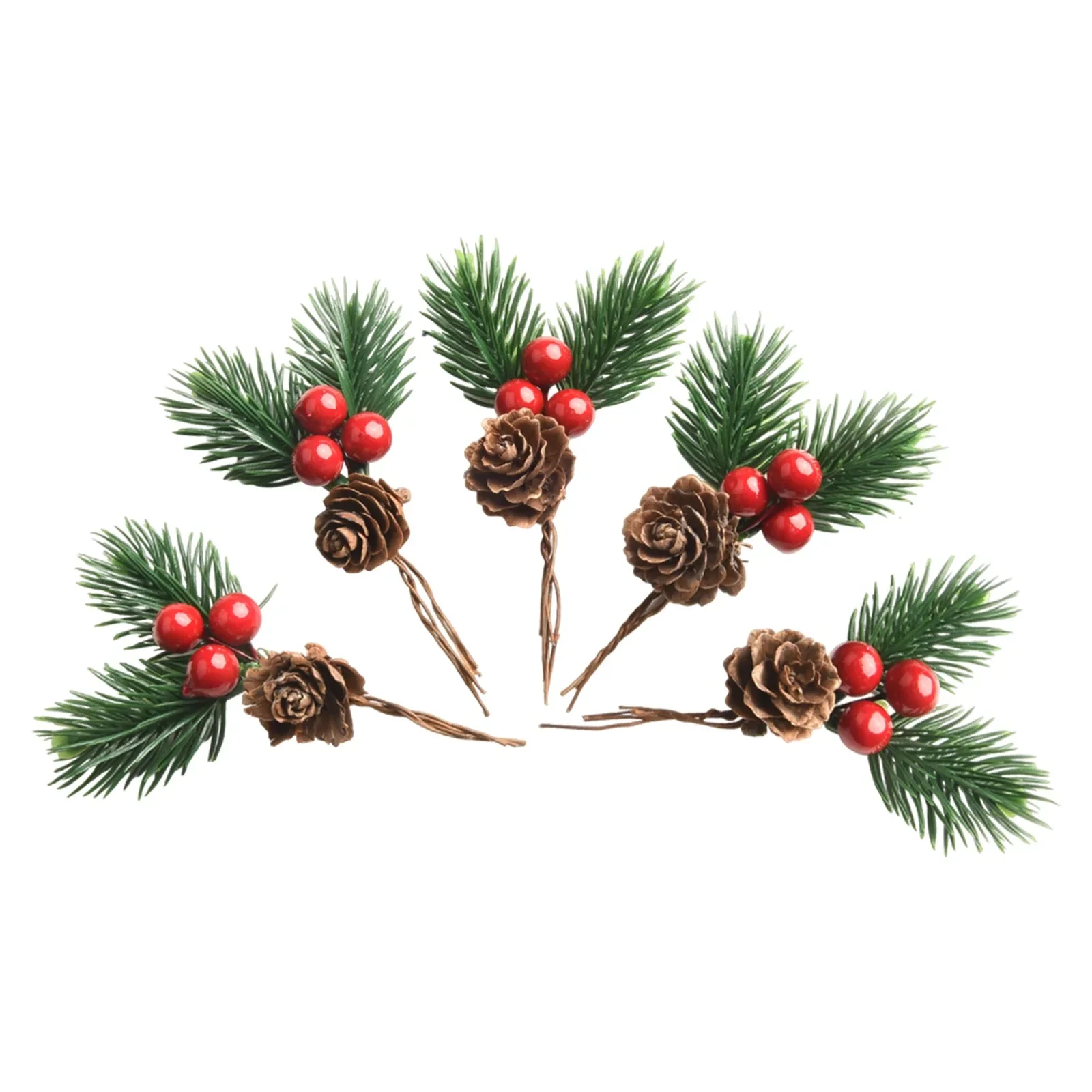 Holiday Gatherings Approximately 9-10 Cm Artificial Pine Picks Holiday Decor PVC Material Party Decor Realistic Appearance