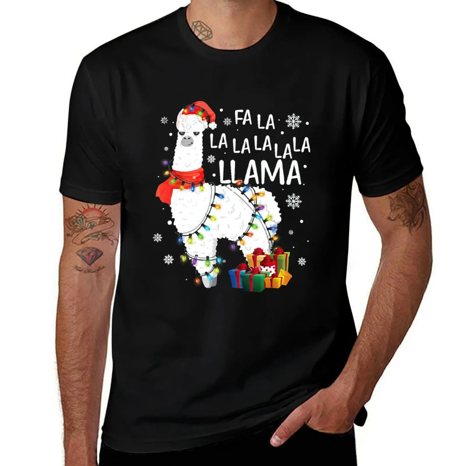 Fa La La Llama Funny Christmas Gift Christmas Lllama Lover T-Shirt Quick Dry Fishing T-Shirt