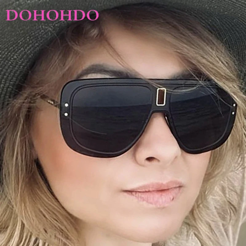 

Oversized Rimless Punk One-Piece Women Sunglasses Popular Designer Metal Men Trend Eyewear Outdoor Travel Shade Sunglasses UV400