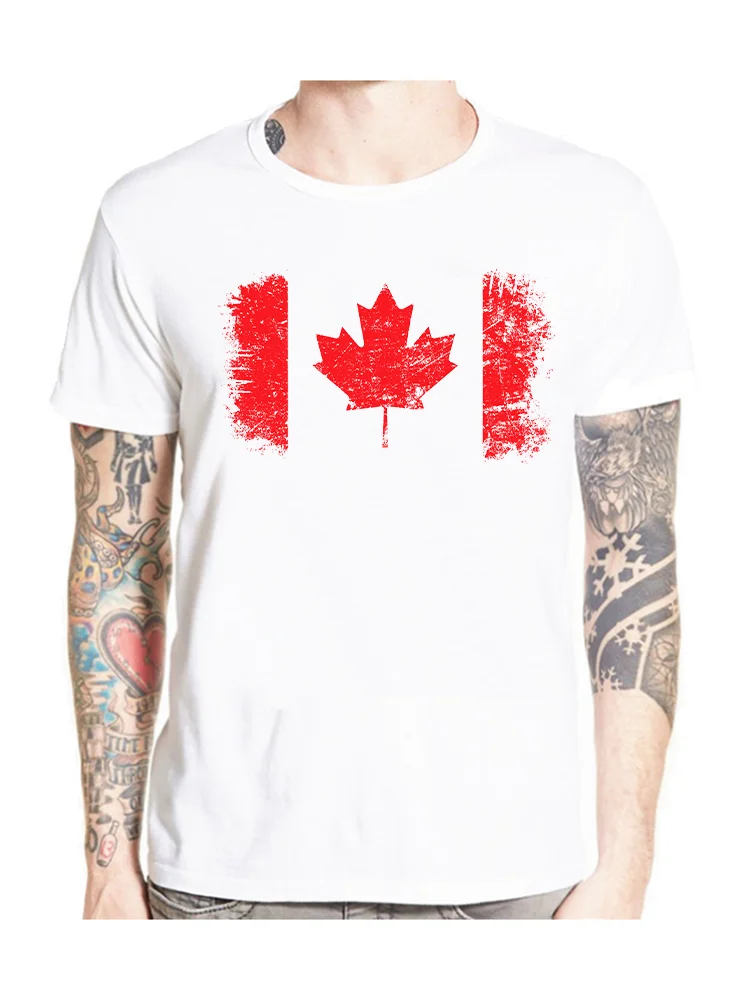 Canada Flag Printing T shirt Men Fashion Short Sleeve Summer  T-shirts Casual Canada Flag  t shirt for men kids tshirt