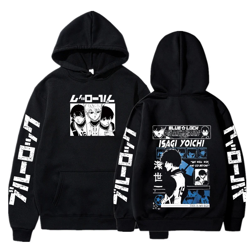 Anime BLUE LOCK Hoodie Fall Winter Long Sleeves Fleece Sweatshirt Poleron Hombre Unisex Streetwear Harajuku Tracksuit Y2K Clothe