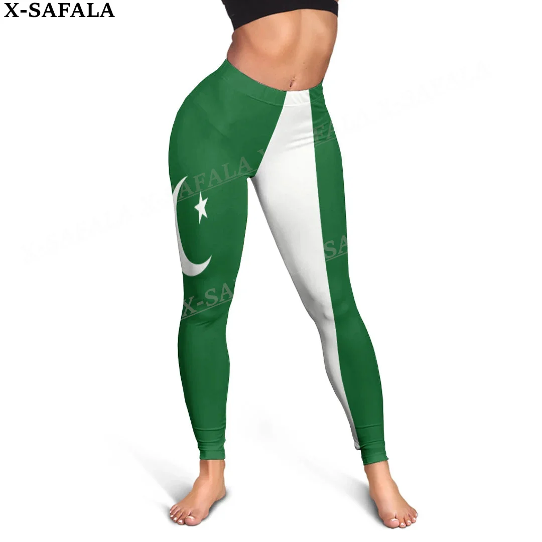 Pakistan Coat Of Arms Love Country Leggings 3D Print Women Yoga Girl Stretch GYM Slim High Waist Legging Summer Sports-1