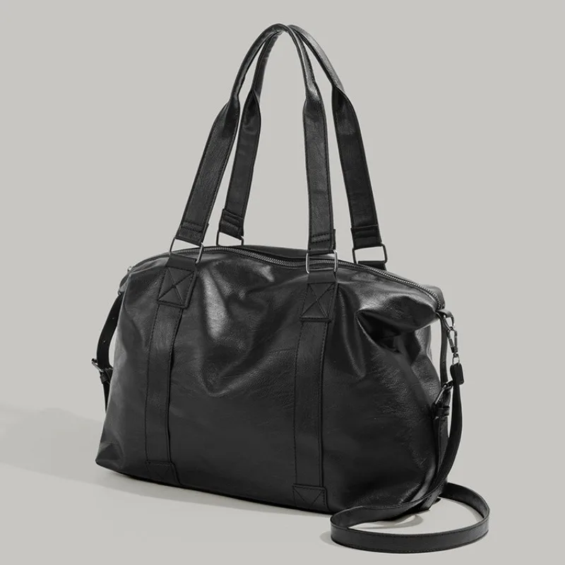 

Large Capacity Portable Travel Bag PU2026 New Korean Version Casual and Fashionable Tote Bag Outdoor Diagonal Cross Bag