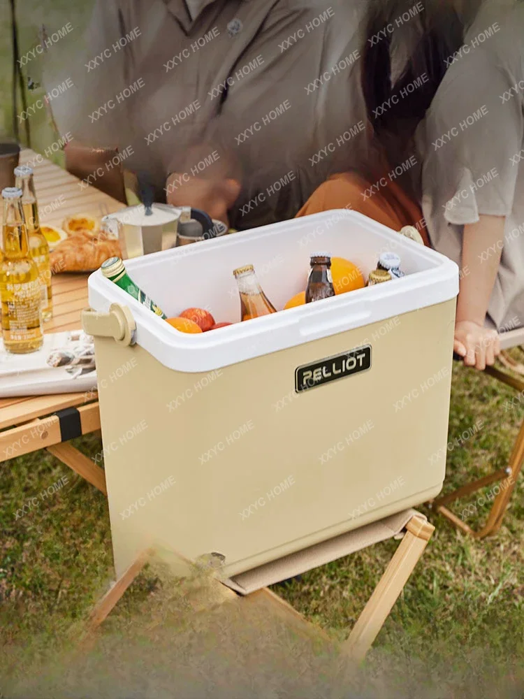 Outdoor Camping Portable Commercial Refrigerator Ice Cube Cold-Keeping Car Refrigerator Large Capacity Ice Bucket