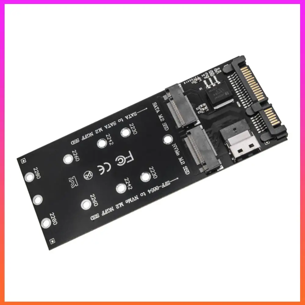 محول M.2 إلى SATA SFF-8654 إلى M2 NVME SSD محول 22Pin SATA إلى M2 بطاقة توسيع مناسبة للكمبيوتر المكتبي اللوحة الرئيسية #3