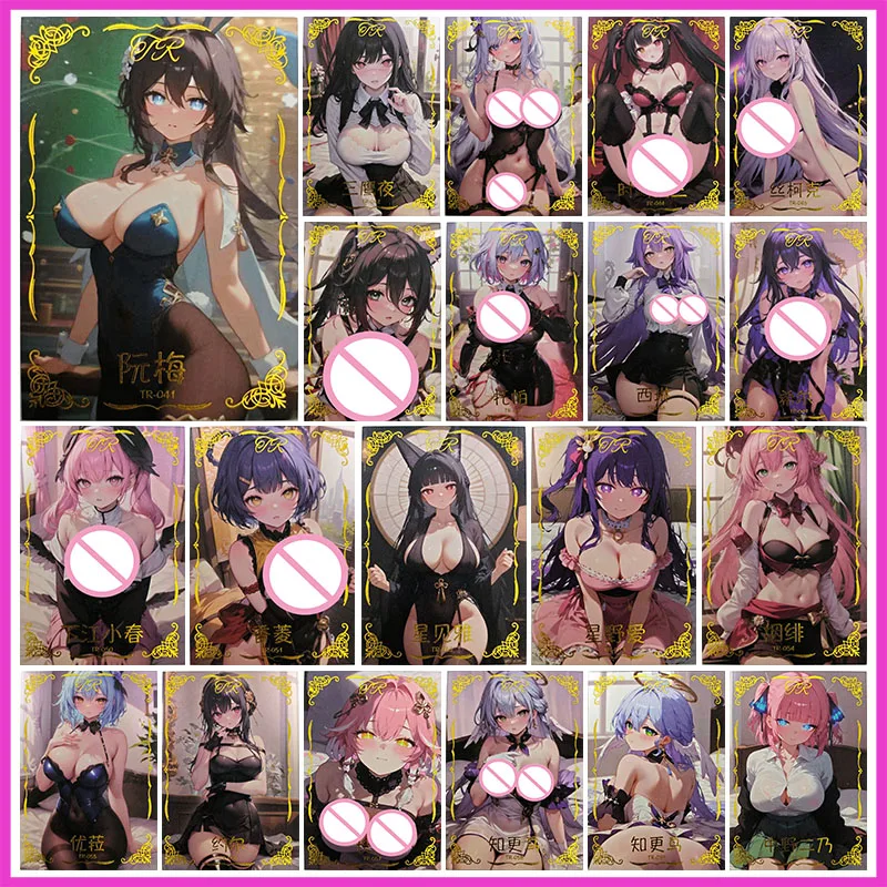 Anime Goddess Story Rare TR Karty kolekcjonerskie Shenhe Seele Tokisaki Kurumi Hoshino Ai Yor Forger Zabawki dla chłopców Prezent urodzinowy