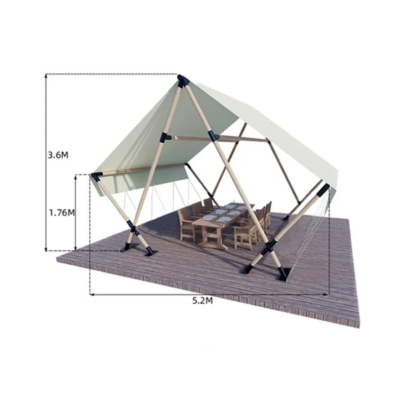 Tianmu hotel tent rain protection, sun protection and wind resistance, all camp custom outdoor open-air tent canopy