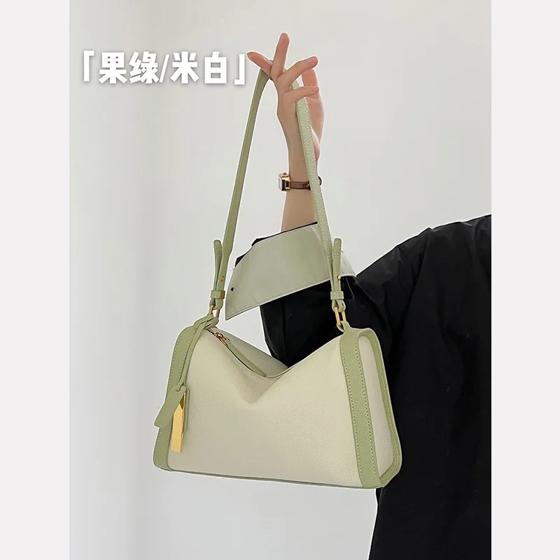 

2026 Premium Genuine Leather Bucket Bag for Women Top Layer Cowhide Niche Underarm Pillow Shoulder Crossbody Bag