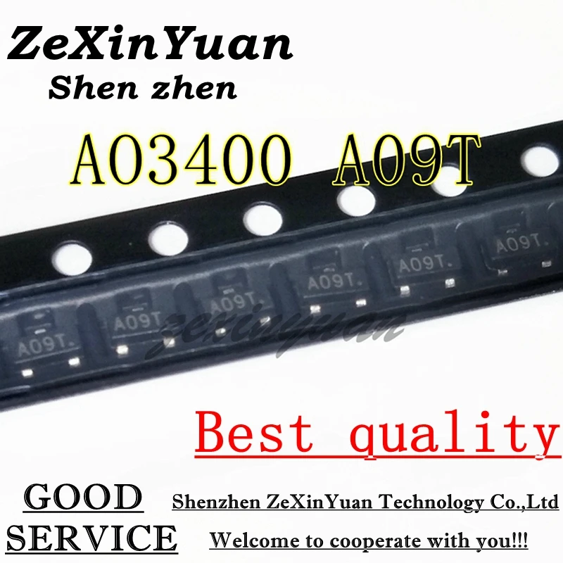 200 шт./500 шт./1000 шт. AO3400 AO3400A маркировка: A09T SOT23 N-канальный МОП-транзистор новый