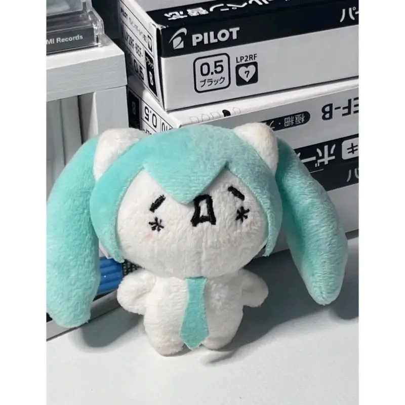 Hatsune Miku Cartoon Expression Plush Doll Pendant Super Cute Plush Keychain Toy Stuffed Toy Holiday Gifts Good Friend Accessory