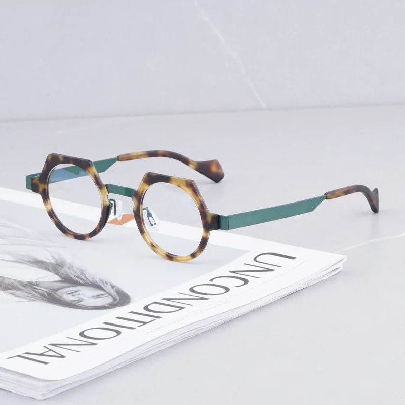 

JAPANESE Style Polygon Eyeglasses Frames Men Myopia Glasses Women Designer Brand Retro Eye Glasses ORLAN