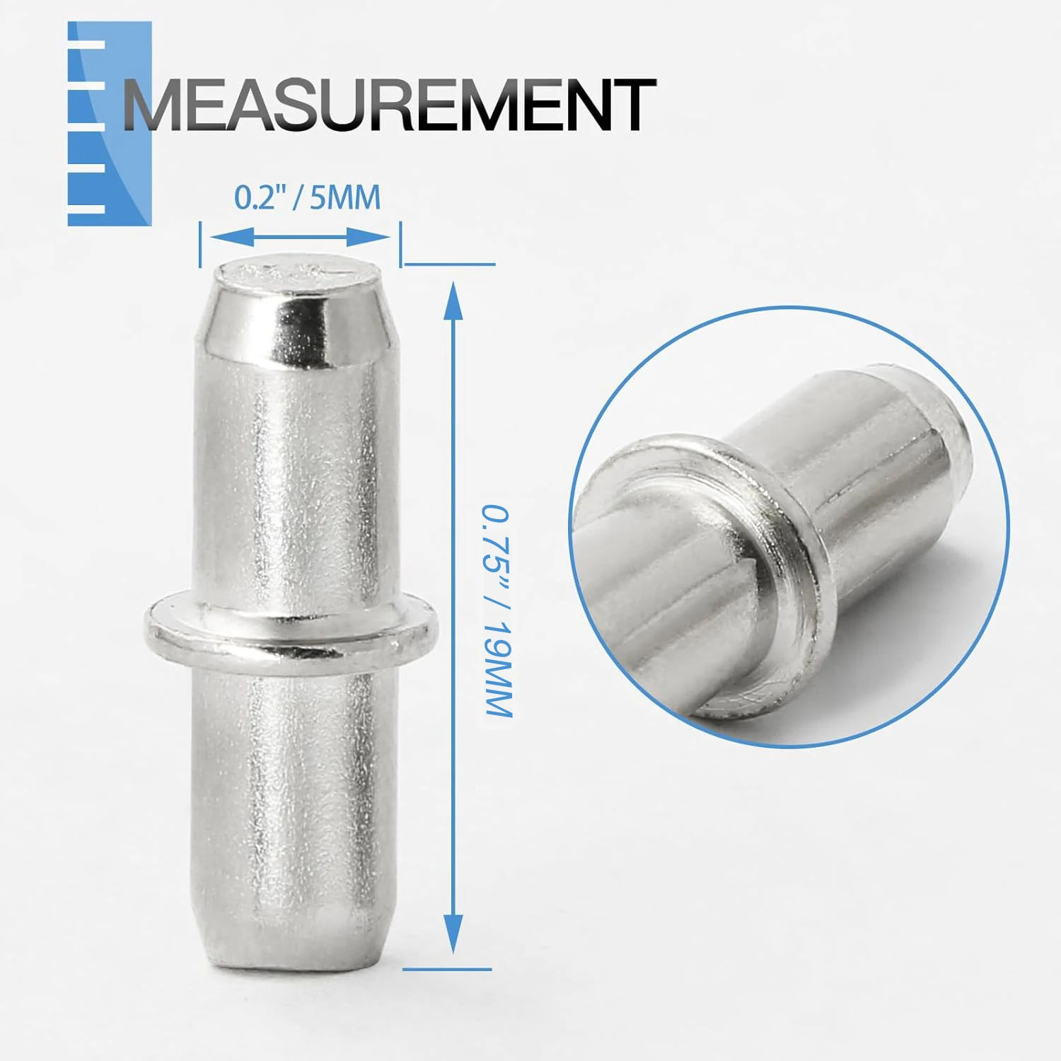 20/60pcs Bracket Shelf Support Pins Pegs Studs Iron 5mm X19mm Easy Installion Flexible For Cabinet Furniture Closet