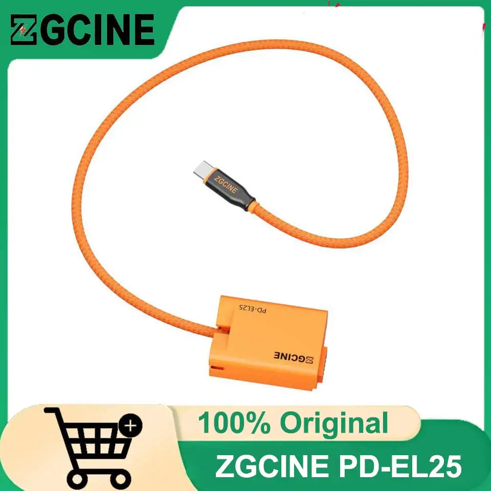 

ZGCINE PD-EL25 USB-C PD to EN-EL25 Dummy Battery with Braided Power Cable (23.6"/60cm) for Nikon Z50 Z30 Z fc